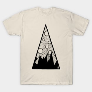 Triangles and Pyramids Black T-Shirt